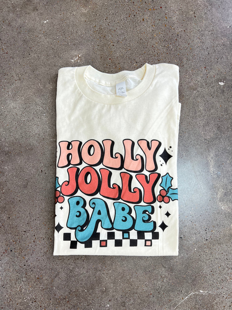 Holly Jolly Checkered Graphic Tee