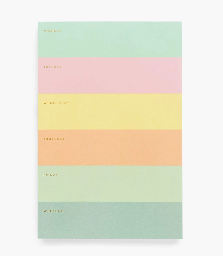 Color Block Weekly Memo Notepad